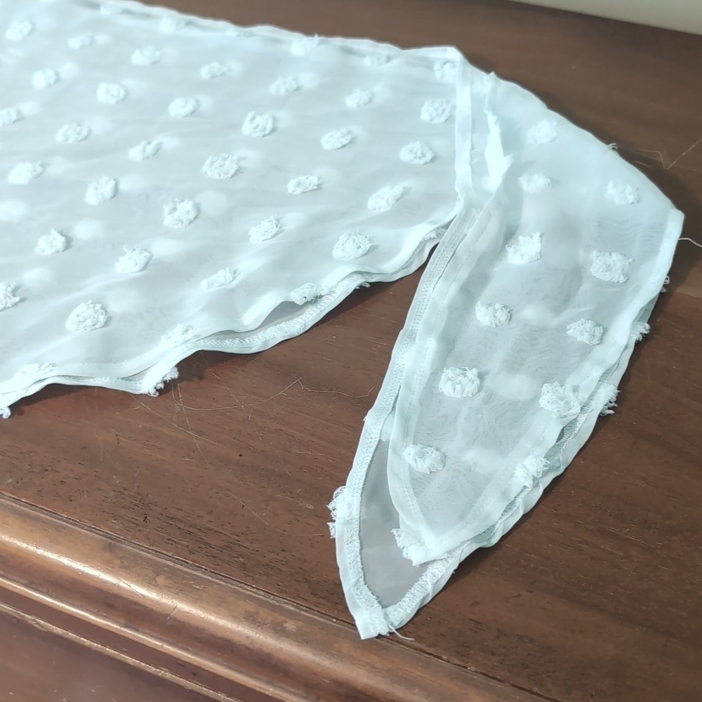 Sarong Coverups Short White Chenille Bubbles XL - Picture 9 of 12